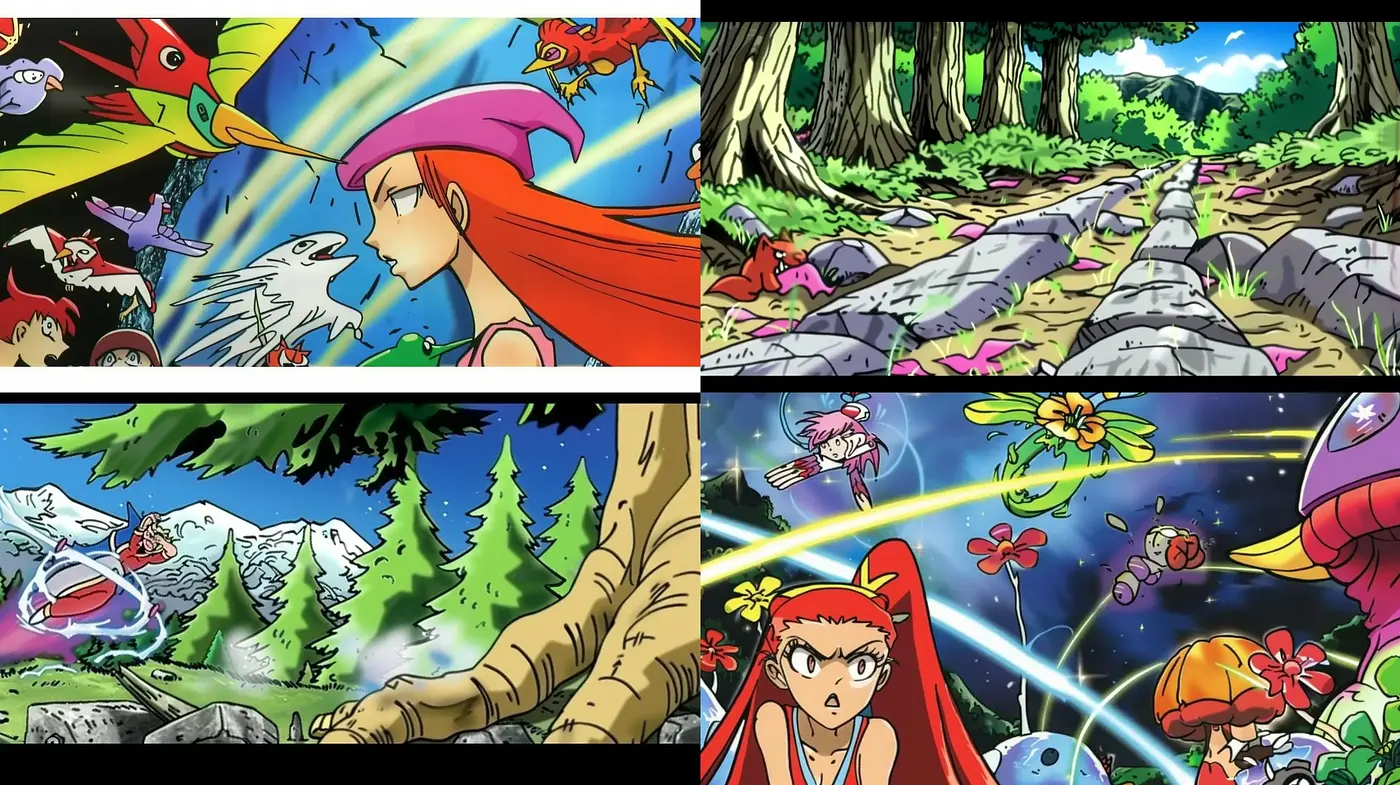 Vibrant Anime-Inspired Illustrative Tableaus - Midjourney sref style