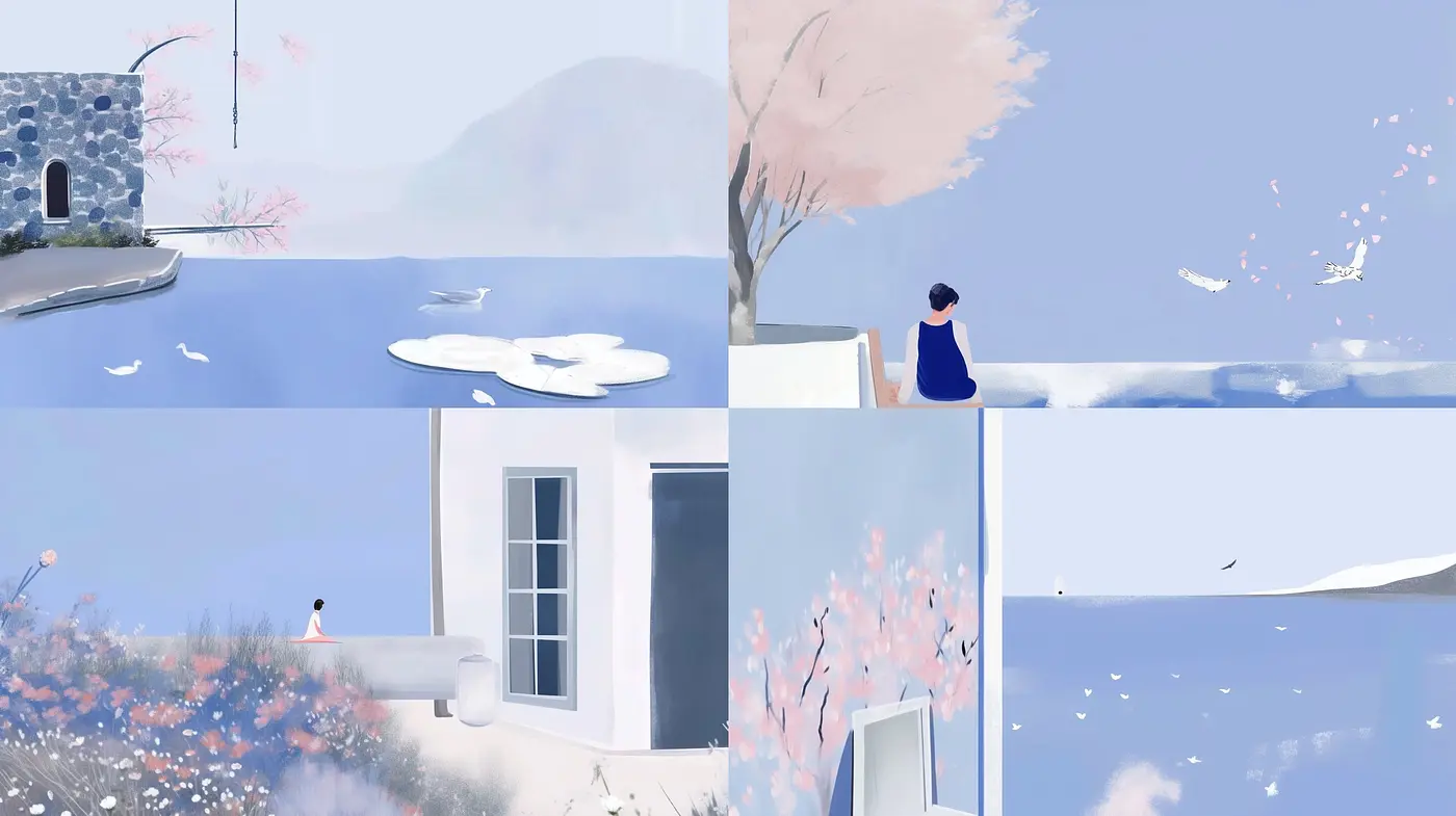 Serene Pastel Dreamscape: A Consistent Study in Tranquil Hues and Soft Textures - Midjourney sref style