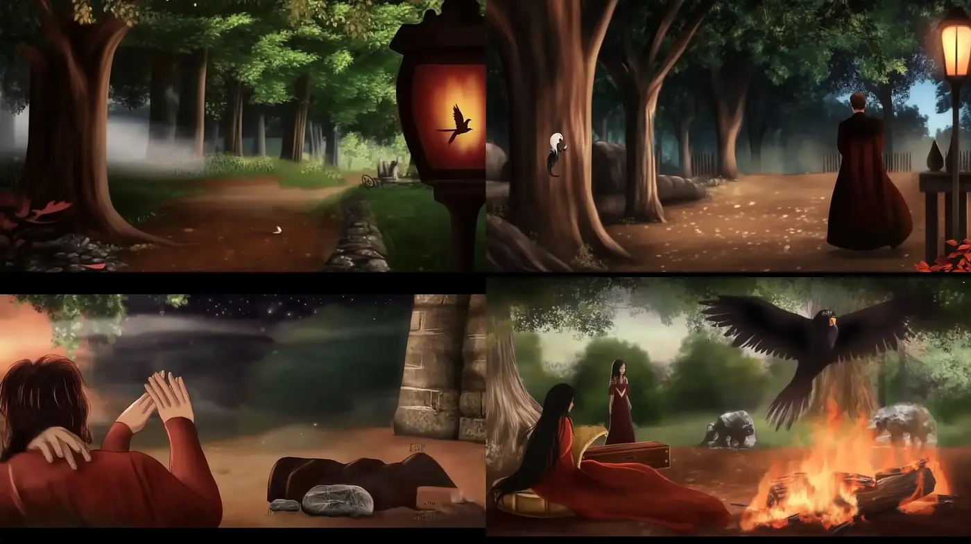 Enigmatic Twilight Hues and Ethereal Forestry Ambiance - Midjourney sref style