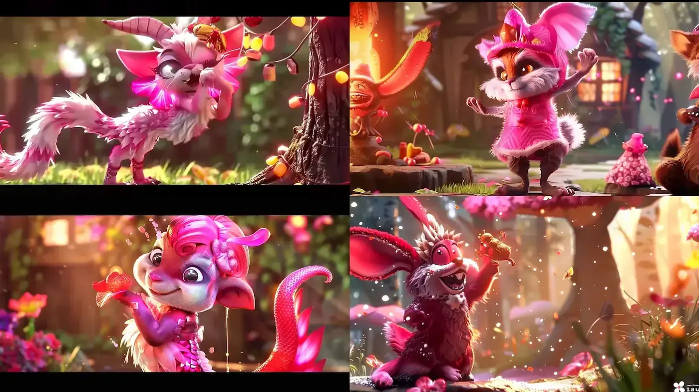 Playful and Whimsical Fantasy Style with Cartoonish Elements - Midjourney sref style