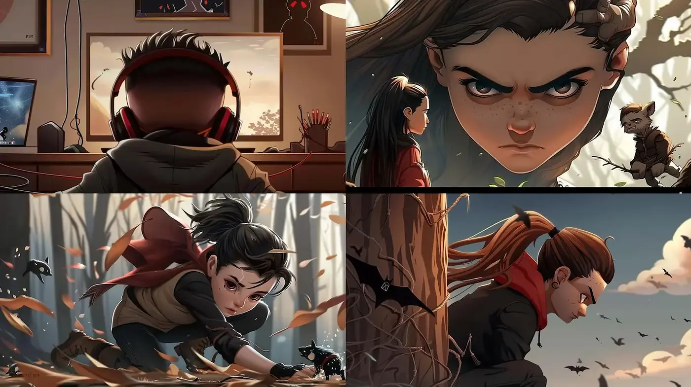 Dynamic and Engaging Narrative Art Style with a Modern Twist - Midjourney sref style