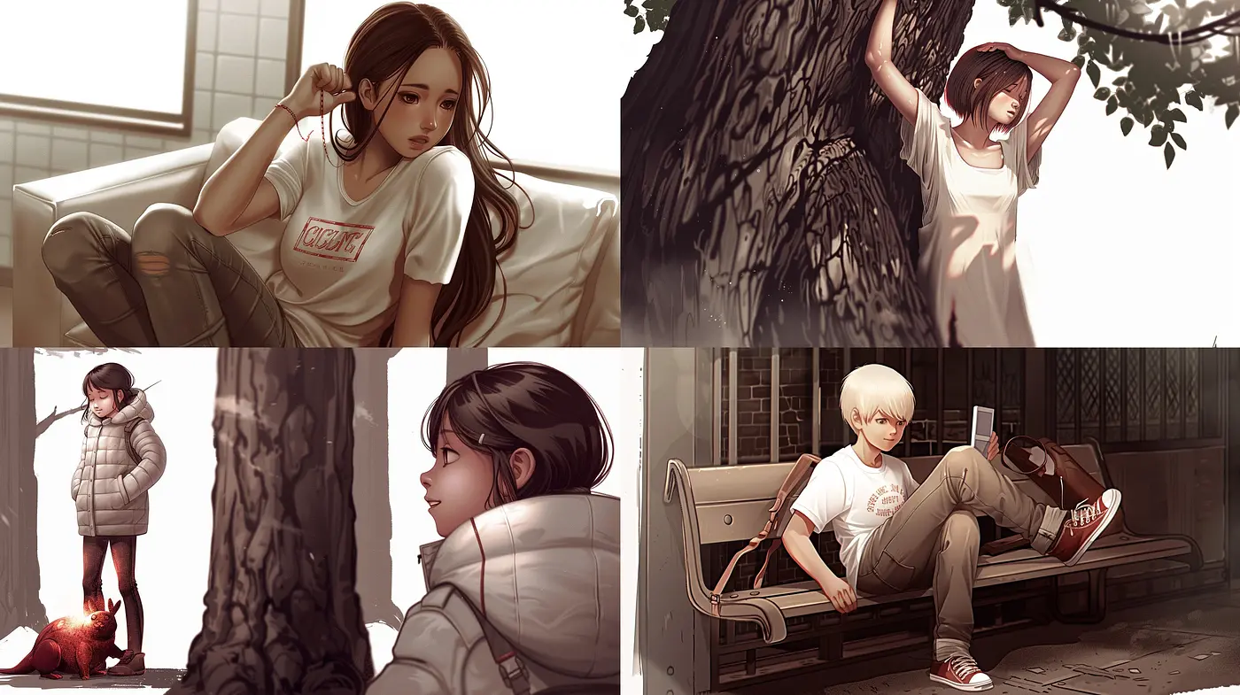 Warm Sepia-Toned Illustrative Style with Subtle Expressiveness and Textural Depth - Midjourney sref style