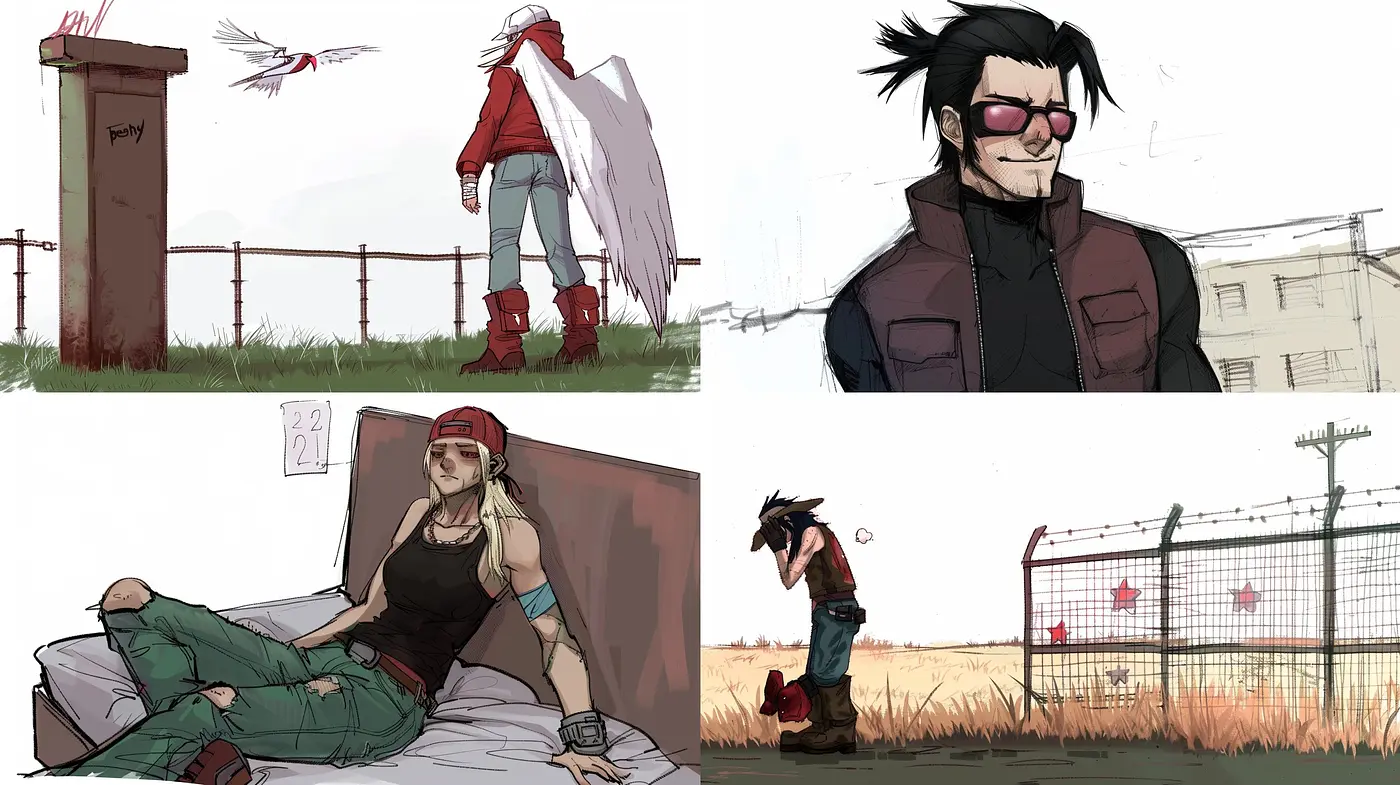 Rustic Sketched Realism with a Hint of Nostalgia - Midjourney sref style
