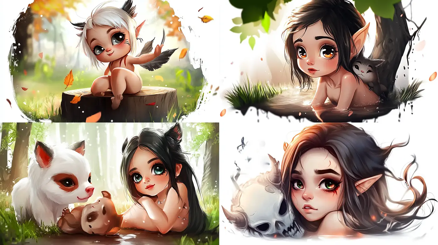 Enchanting Autumn Whimsy: A Cohesive Tapestry of Magical Realism and Anime-Inspired Charm - Midjourney sref style