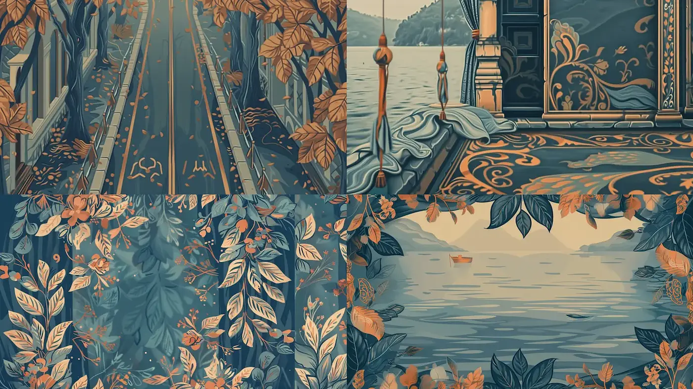 Serene and Elegant Fantasy Landscape Illustrations - Midjourney sref style