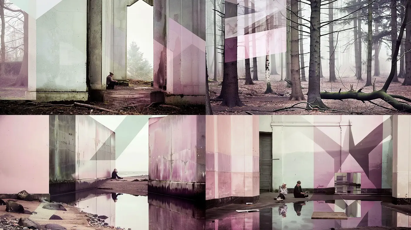 Ethereal Pastel Geometry: A Synthesis of Surrealism and Modern Abstract - Midjourney sref style