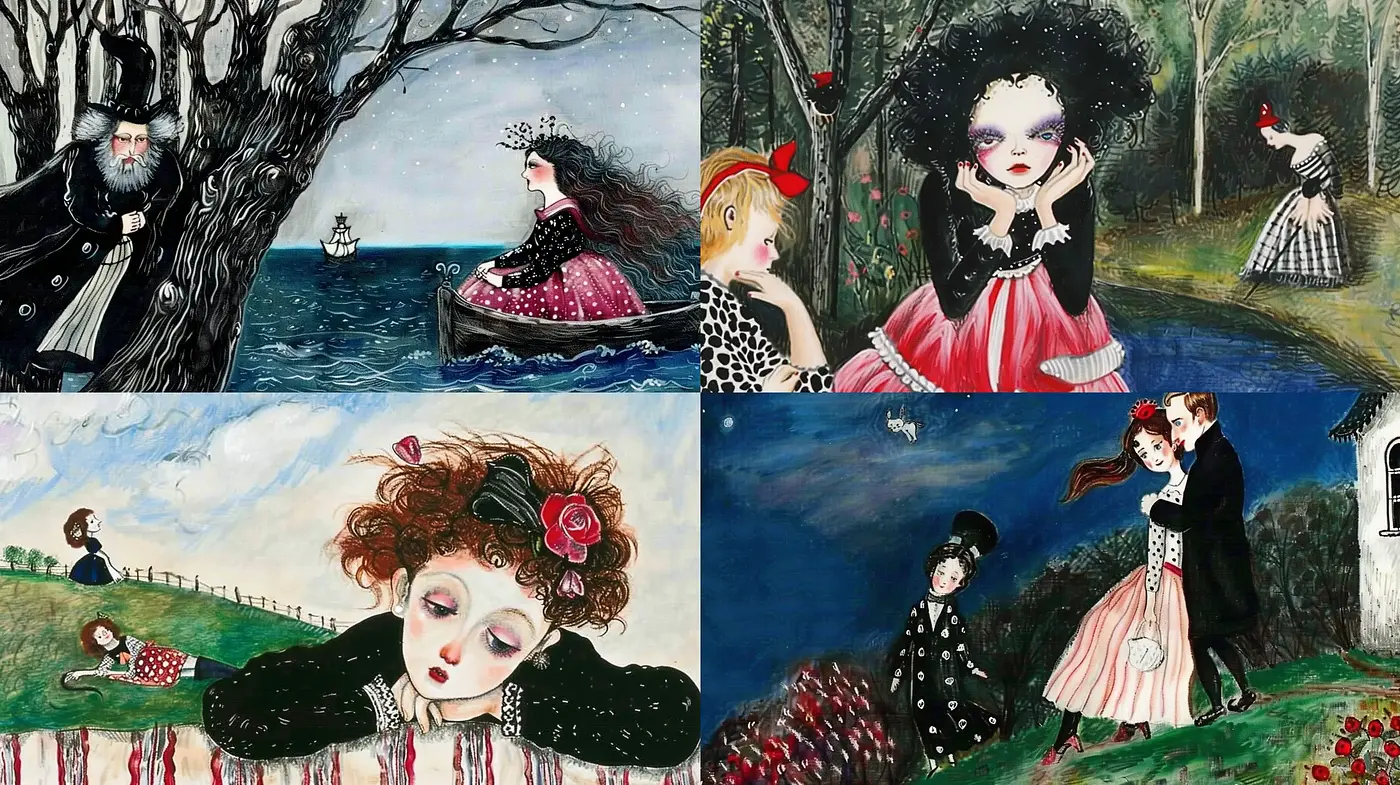 Ethereal Storybook Illustration Collection - Midjourney sref style