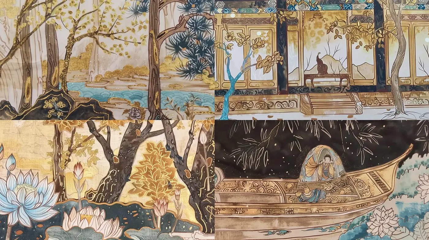 Ethereal Watercolor Garden: A Dreamlike Fusion of East Asian Aesthetics and Whimsy - Midjourney sref style
