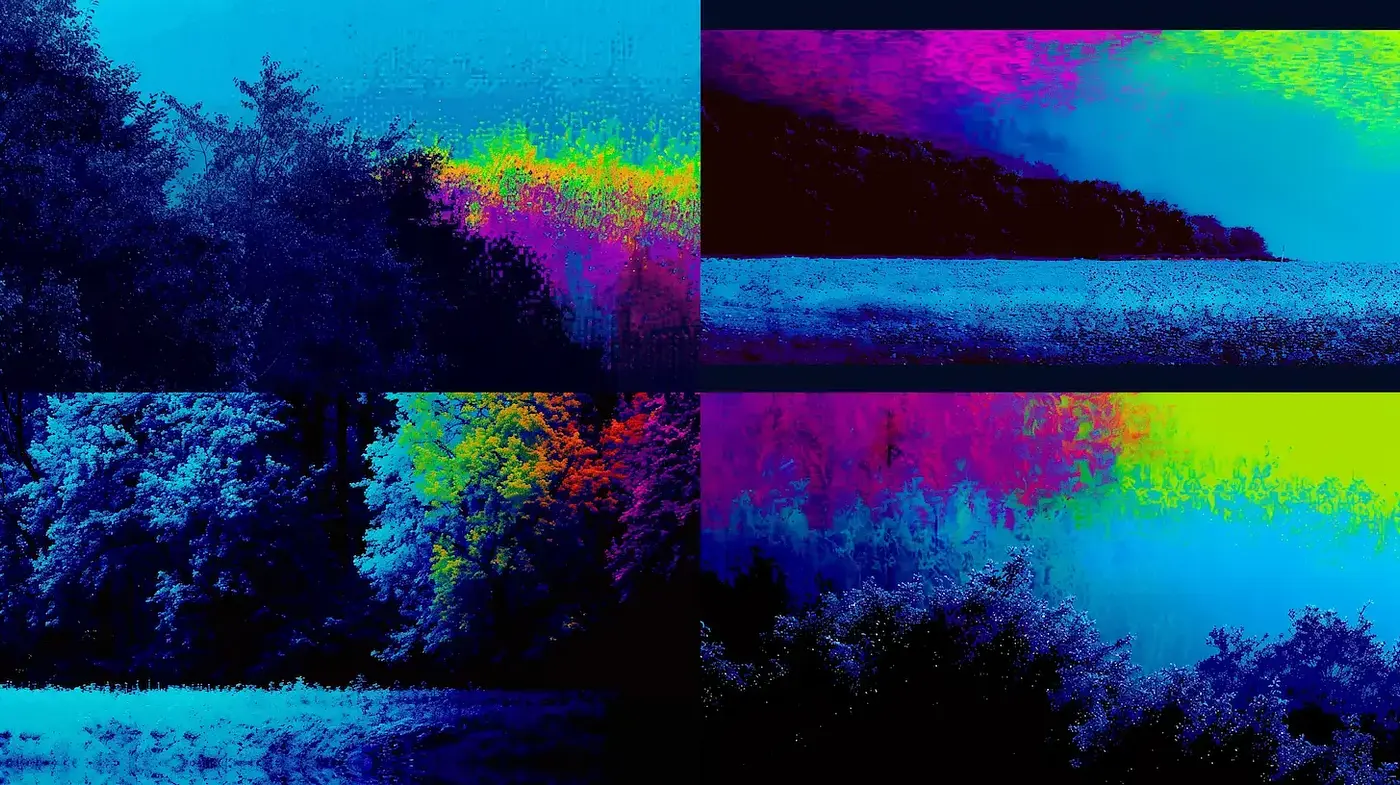 Luminous Chromatic Abstraction: A Symphony in Psychedelic Hues - Midjourney sref style