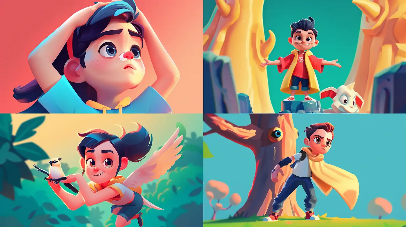 Whimsical Adventure in Saturated Pastels - Midjourney sref style