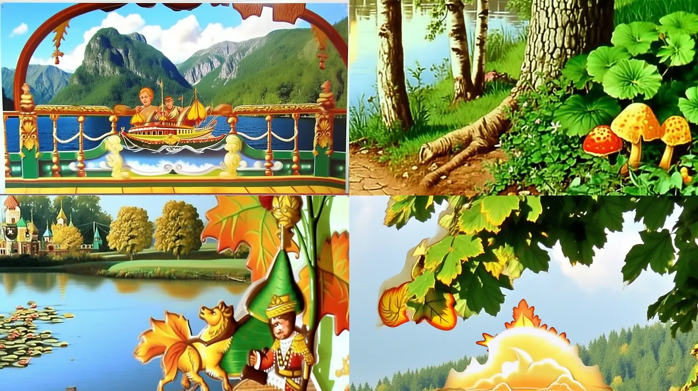 Nature's Fantasy Pastoral: A Harmonious Blend of Vivid Colors and Fairy-Tale Illustration - Midjourney sref style