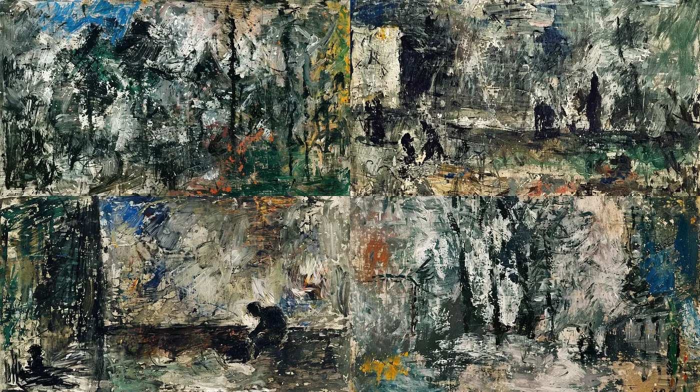 Abstract Expressionist Fusion With Textured Impasto - Midjourney sref style