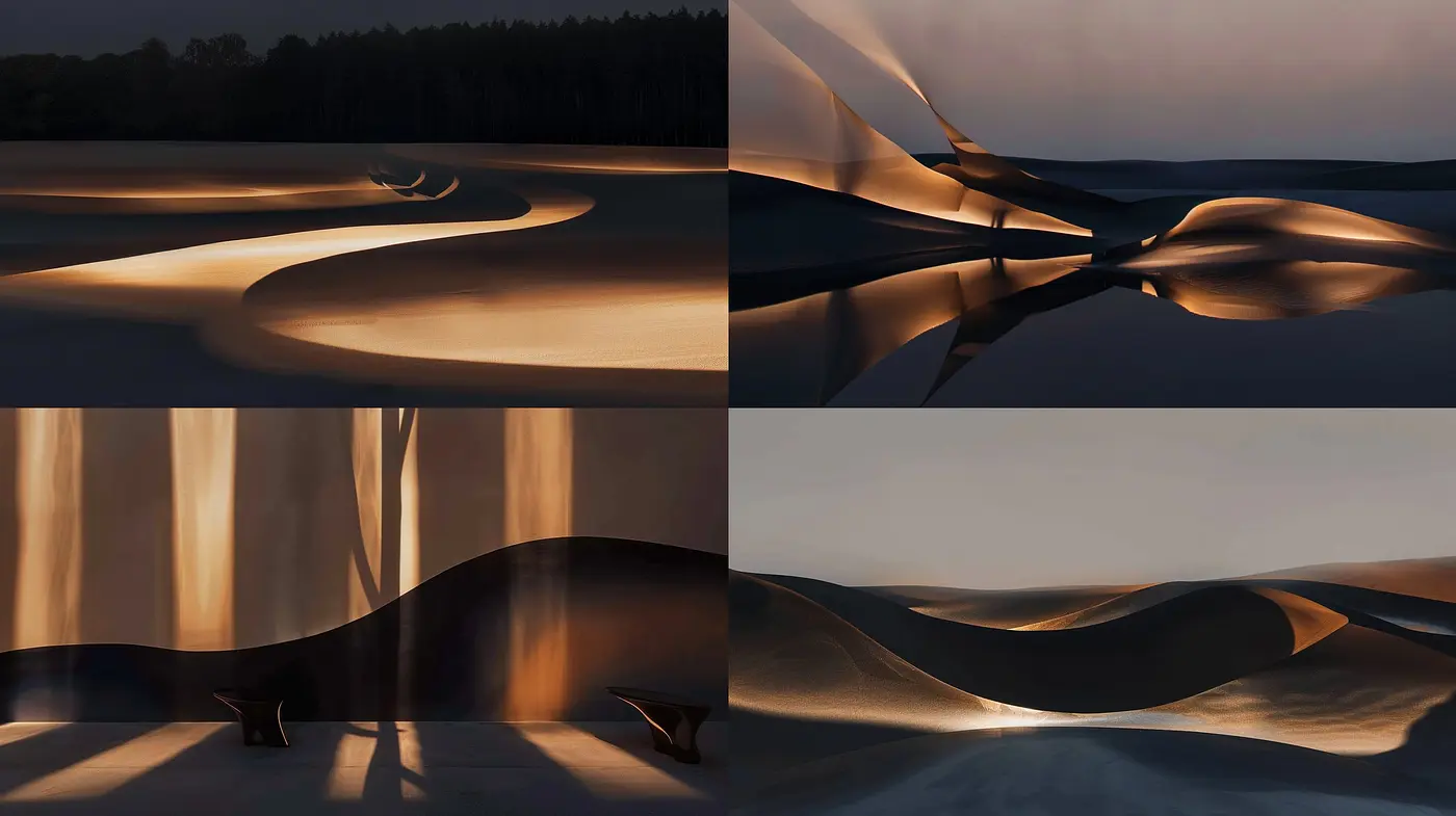 Nocturnal Hues of Serenity: A Homogenous Exploration of Tonal Harmony and Textural Elegance - Midjourney sref style
