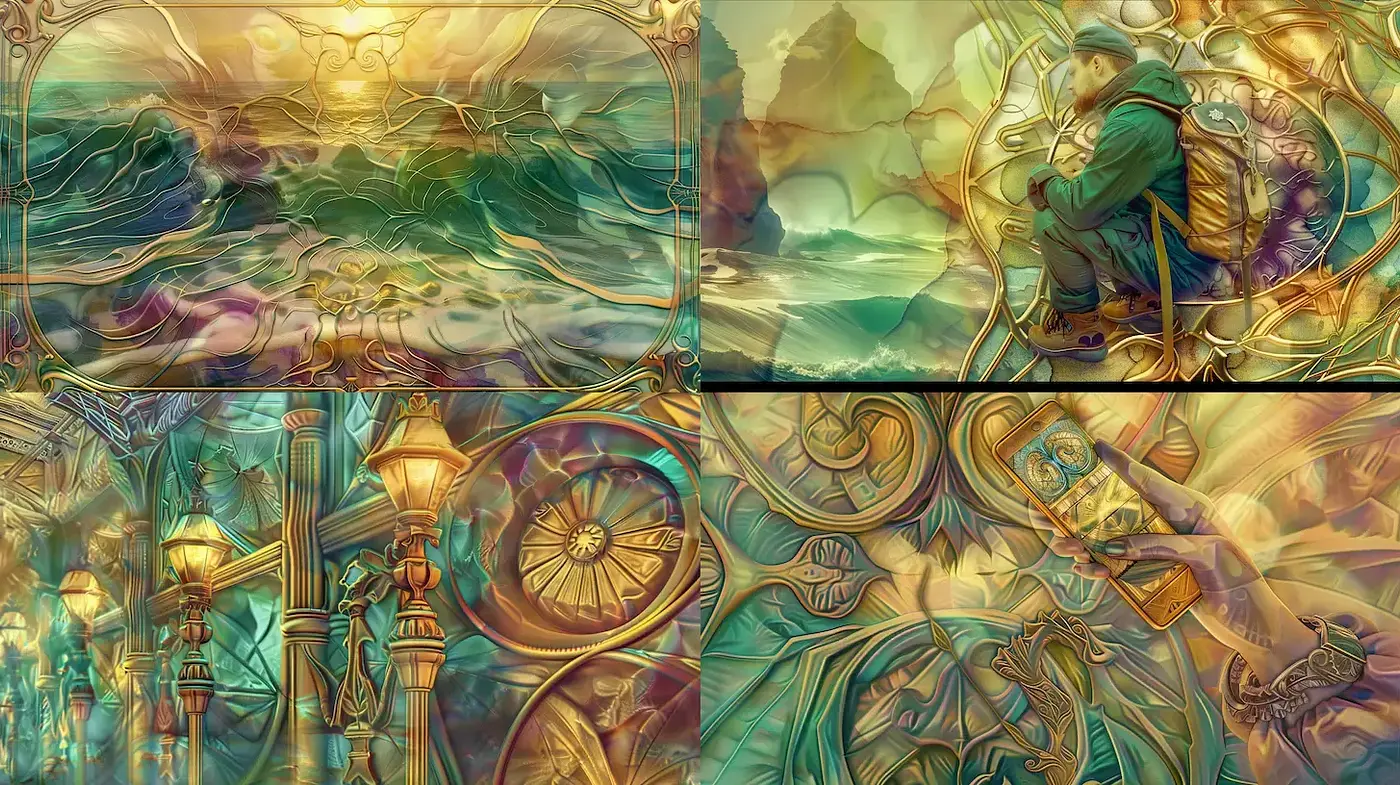 Ethereal Modern Art with Distinctive Swirling Patterns - Midjourney sref style