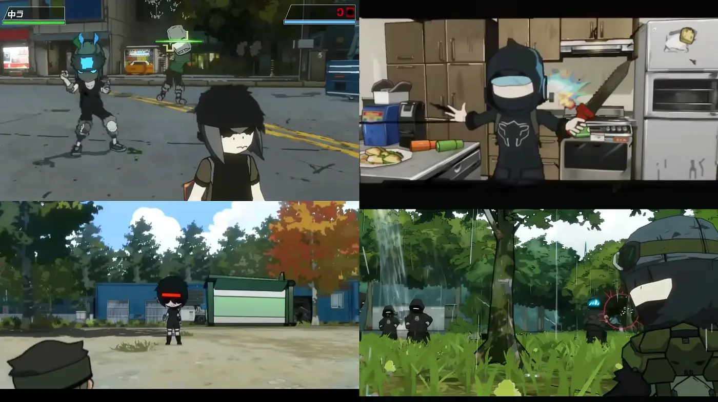 Stylized Futuristic Animation with Subdued Colors and Anime Influences - Midjourney sref style