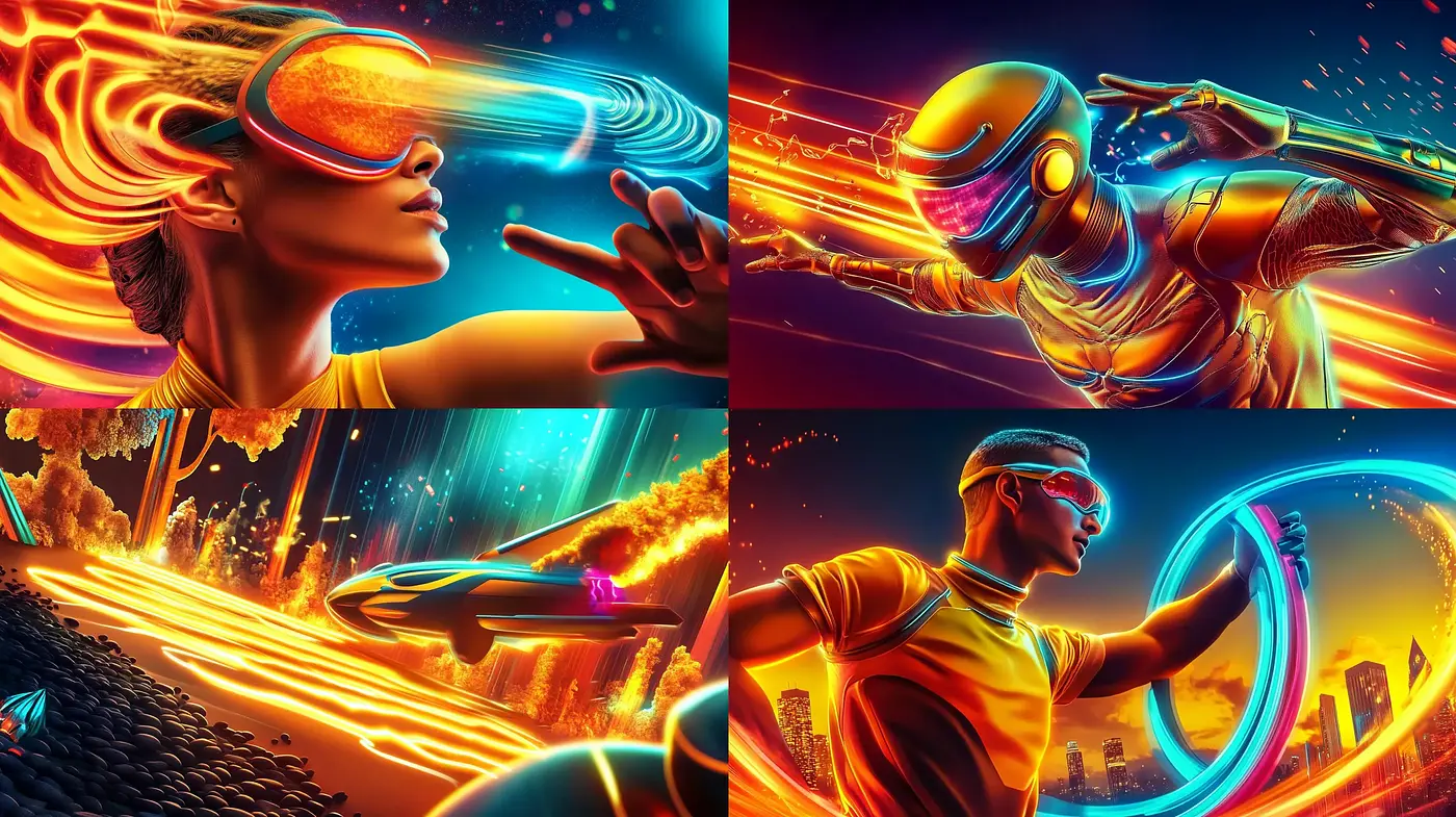 Neon Dreamscape: A Synthesis of Futuristic Glow and Surreal Imagery - Midjourney sref style