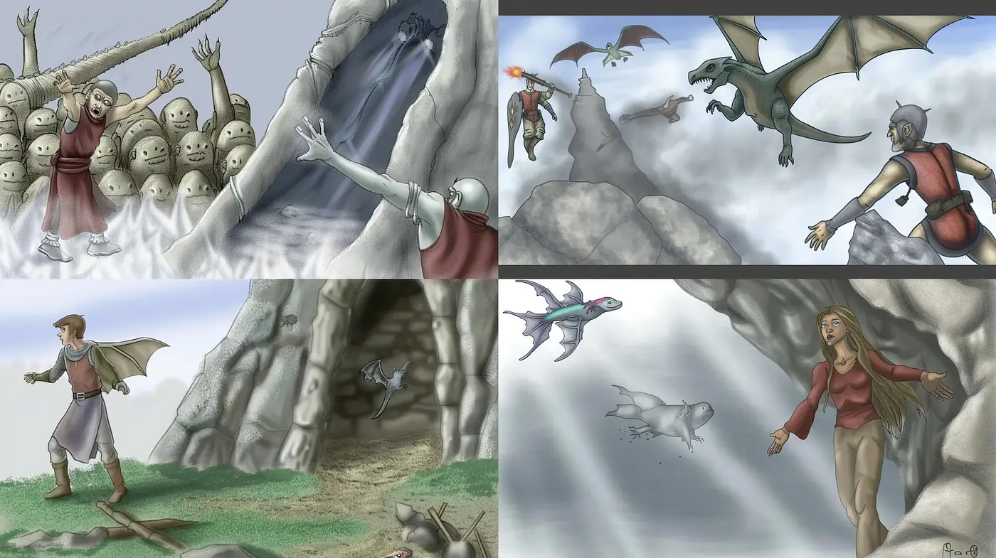 Fantastical Dreamscapes in Muted Earth Tones with Surreal Elements - Midjourney sref style