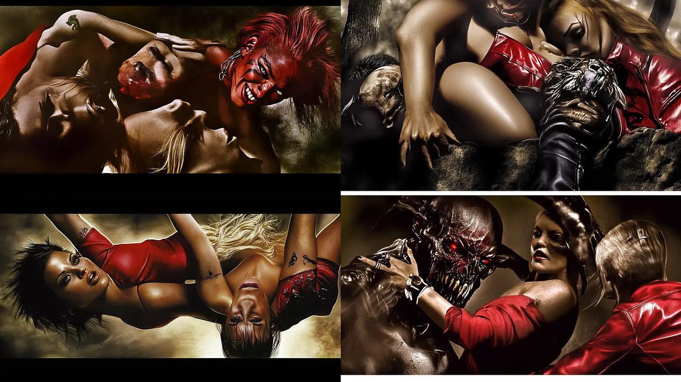 Gothic Seduction in a Dystopian Shade: A Darkly Engaging Visual Symphony - Midjourney sref style