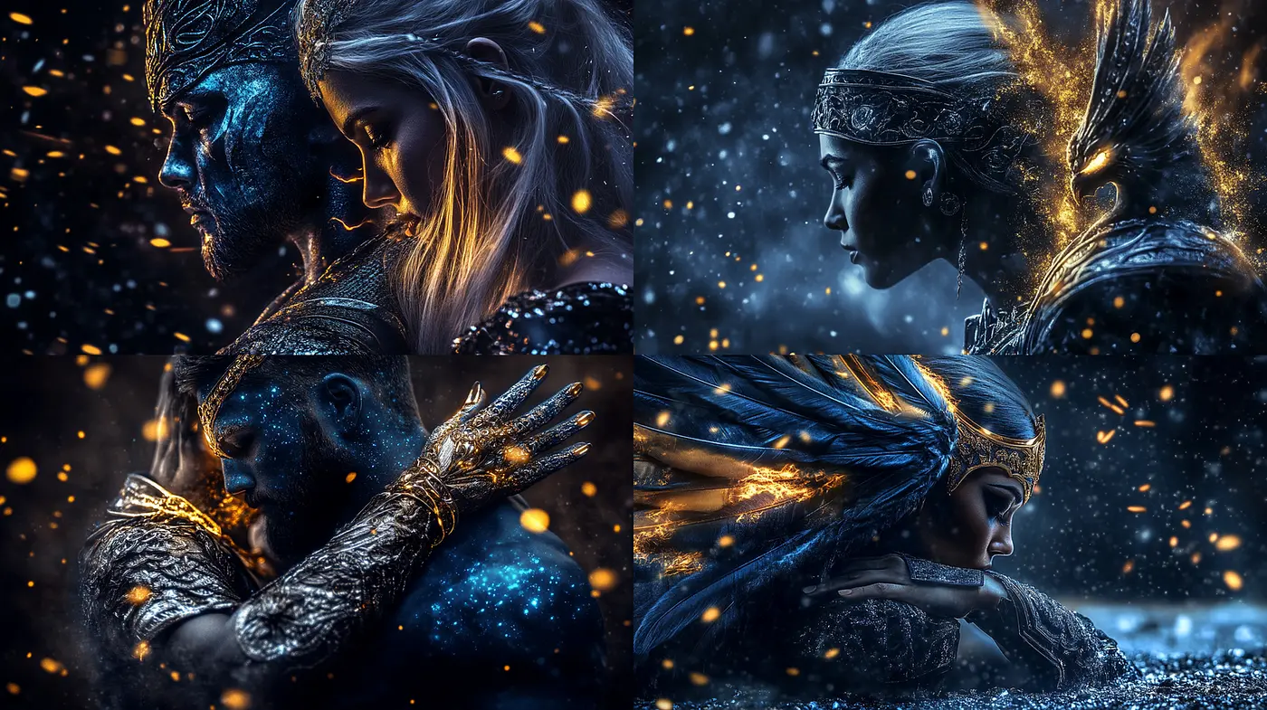 Mystical Fantasy Portraits with Ethereal Ambience and Magical Elements - Midjourney sref style