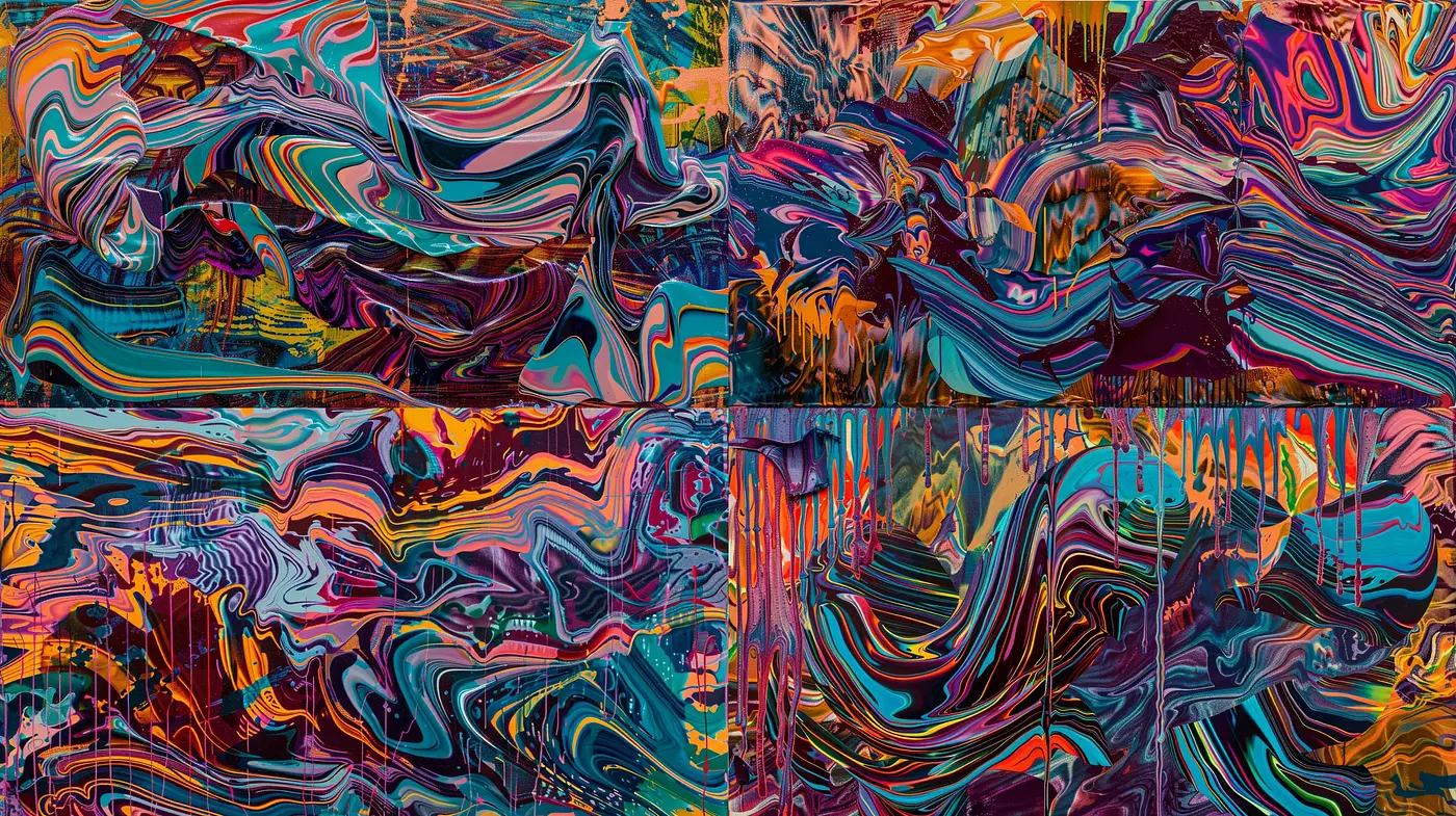 Psychedelic Swirls of Hypnotic Chromatic Waves - Midjourney sref style