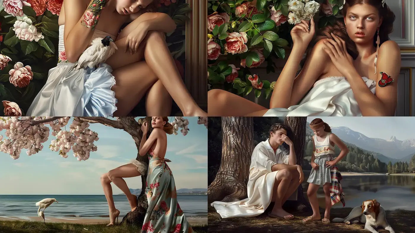 Elegant and Lush Figurative Art with a Touch of Romanticism - Midjourney sref style