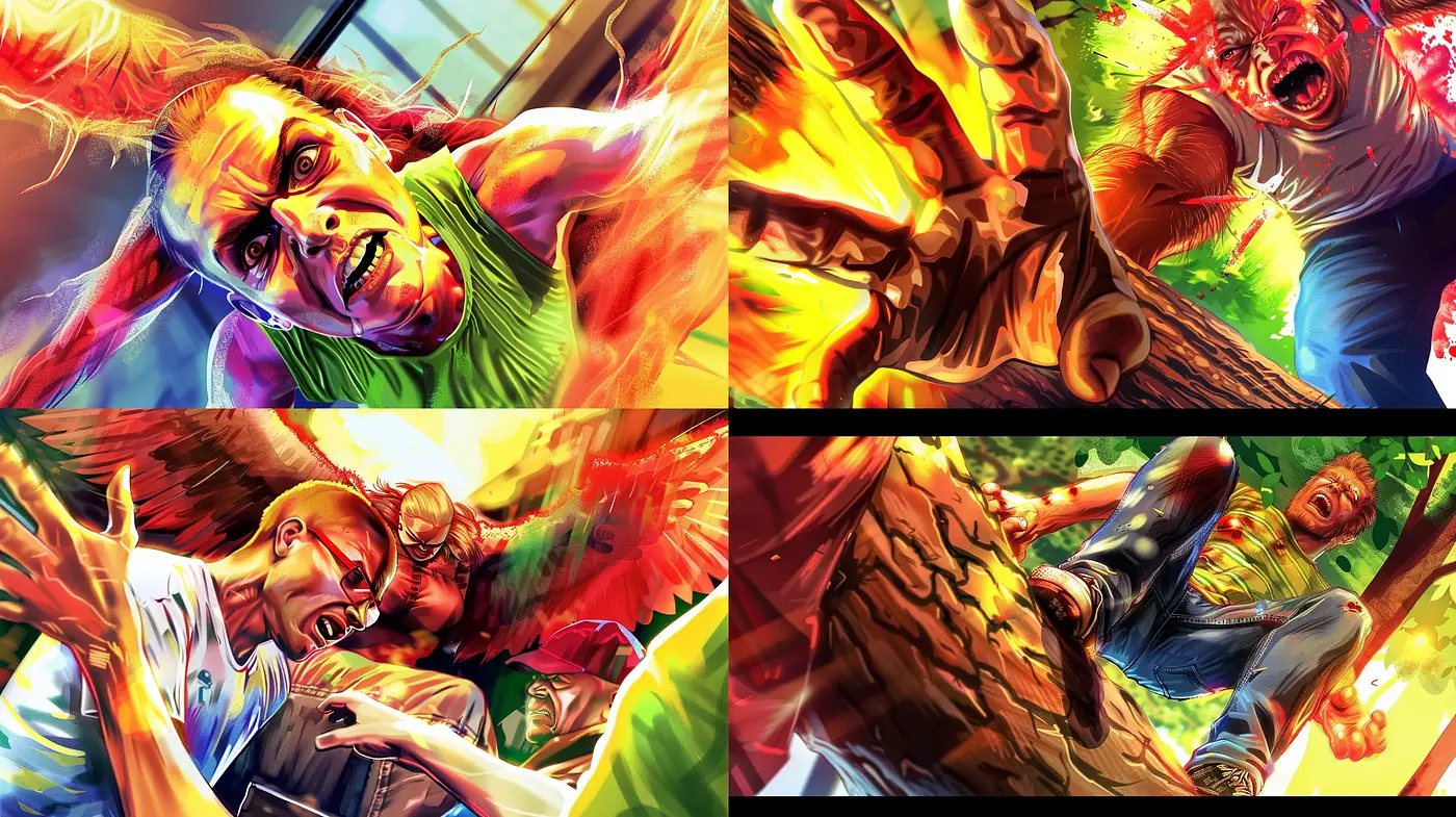 Dynamic Comic Book Flair with Expressive Brushwork - Midjourney sref style