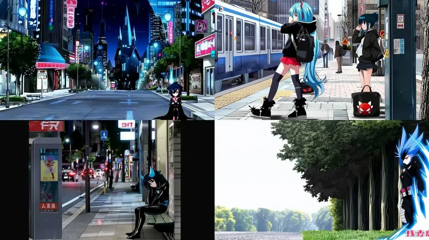 Vibrant Urban Anime Aesthetic with Modern Character Design - Midjourney sref style