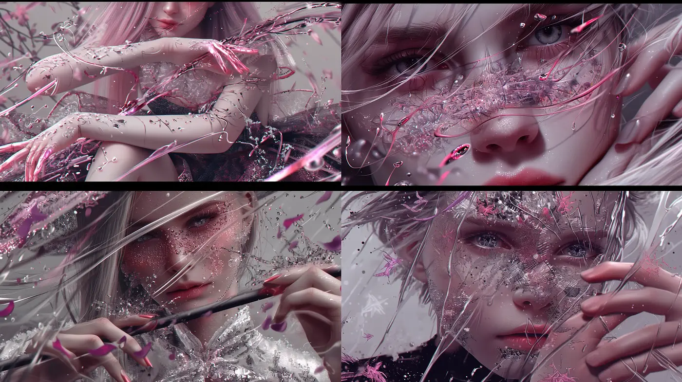 Ethereal Fragments of Fantasy: A Dreamscape of Digital Artistry - Midjourney sref style
