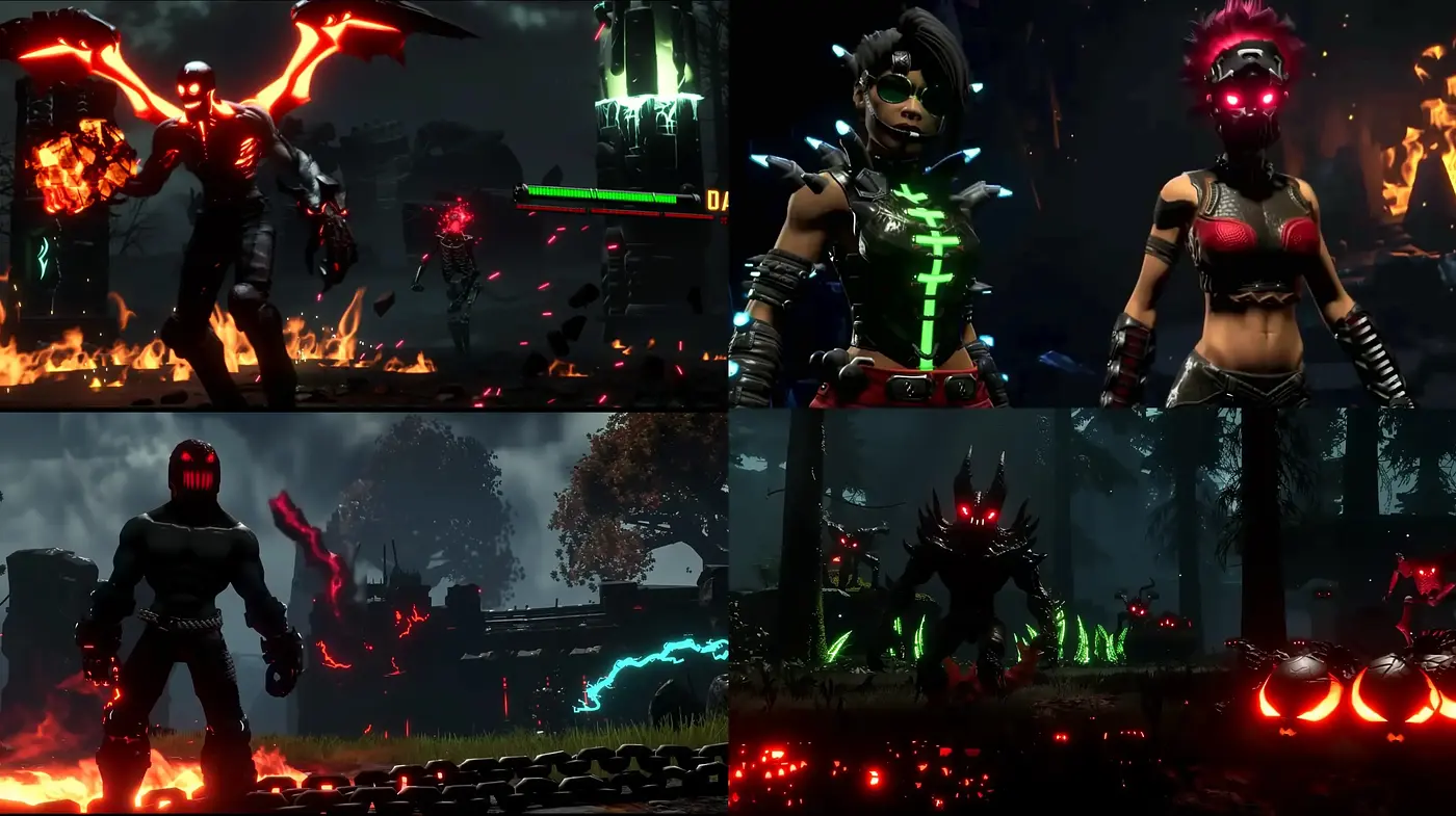 Cybernetic Dystopia: A Glimpse into a Neon-Infused Future - Midjourney sref style
