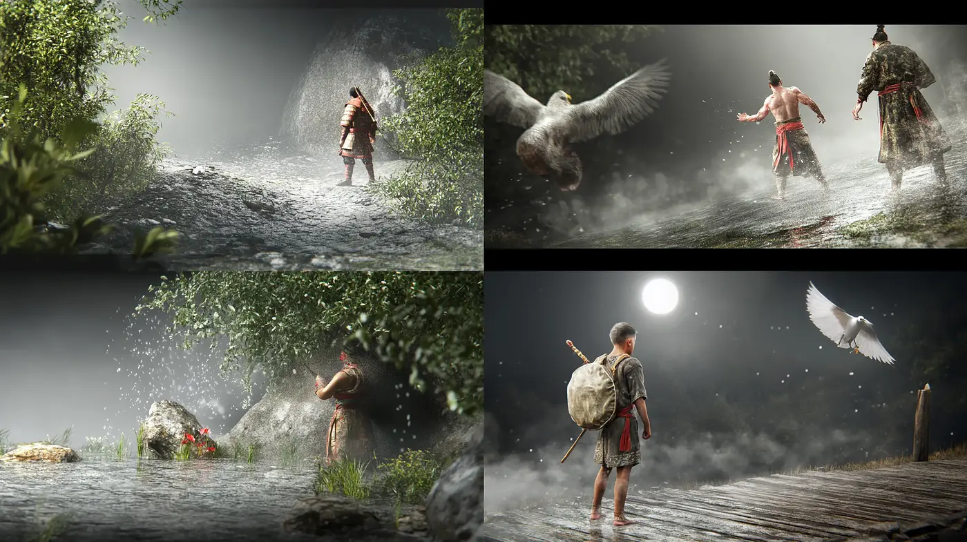 Mystical Moonlit Realms: A Photorealistic Journey with Ethereal Overtones - Midjourney sref style
