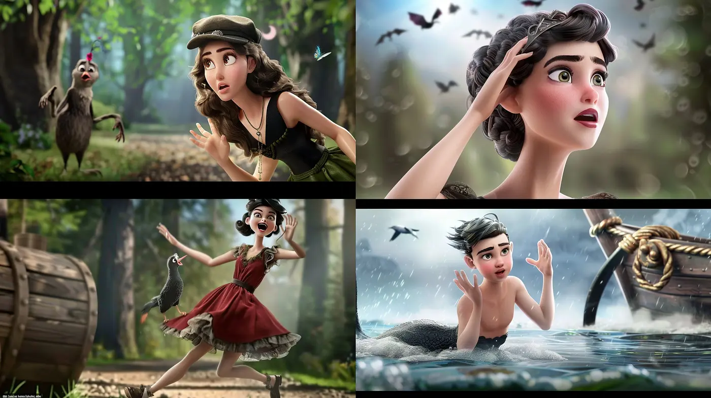 Enchanted Forest Whimsy: A Stylized Blend of Digital Artistry and Mystical Animation - Midjourney sref style