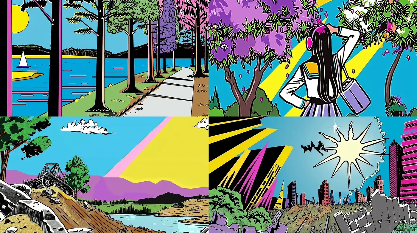 Vibrant Pop Art Revival with Bold Comic Book Flair - Midjourney sref style