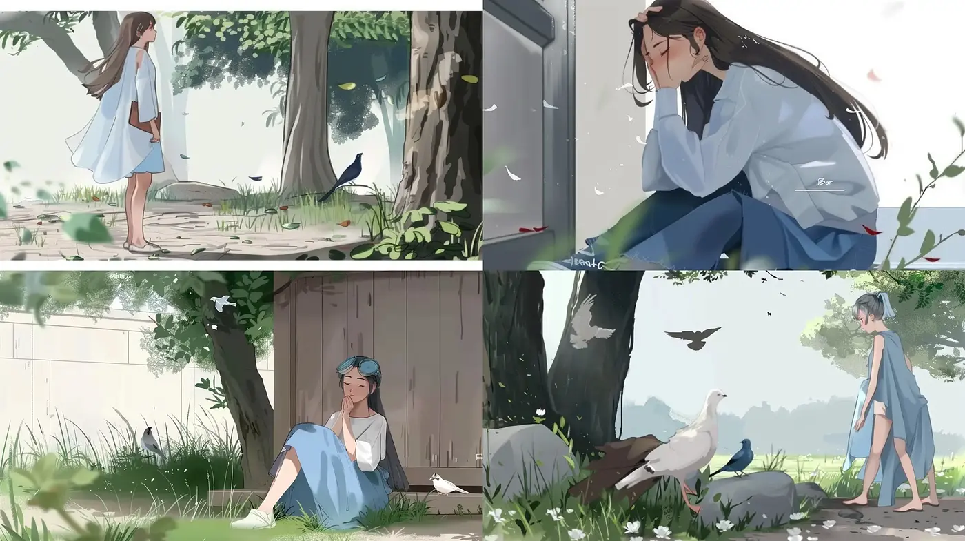 Serene Pastoral Harmony: An Exploration of Modern Anime-Inspired Ethereal Environments - Midjourney sref style