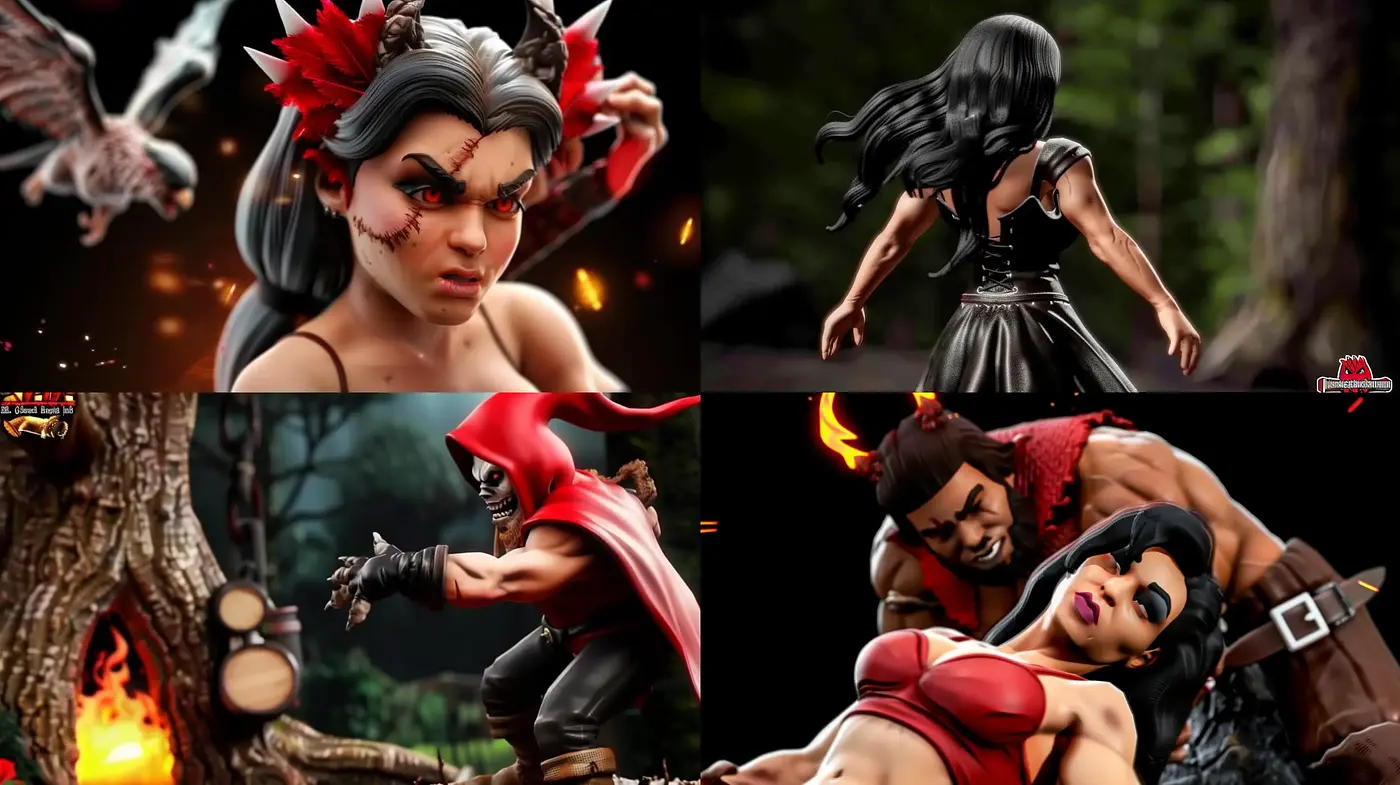 High-Contrast Fantastical Character Vignettes with a Cinematic Finish - Midjourney sref style