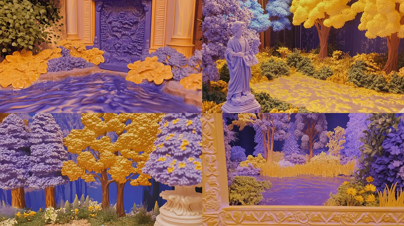 Monochrome Dreamscape in Surreal Hues - Midjourney sref style