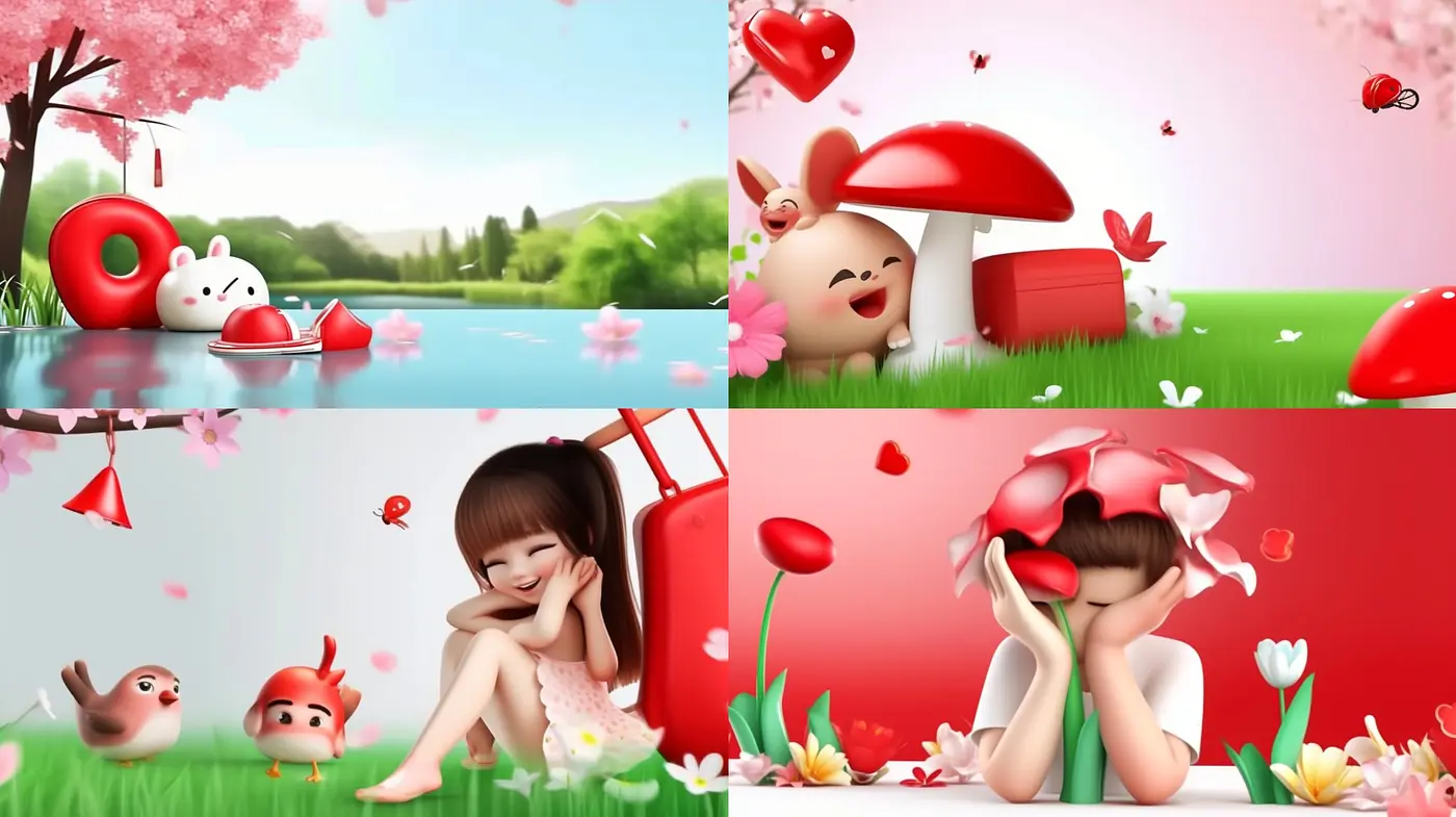 Consistently Whimsical and Vibrant Illustration Harmony - Midjourney sref style