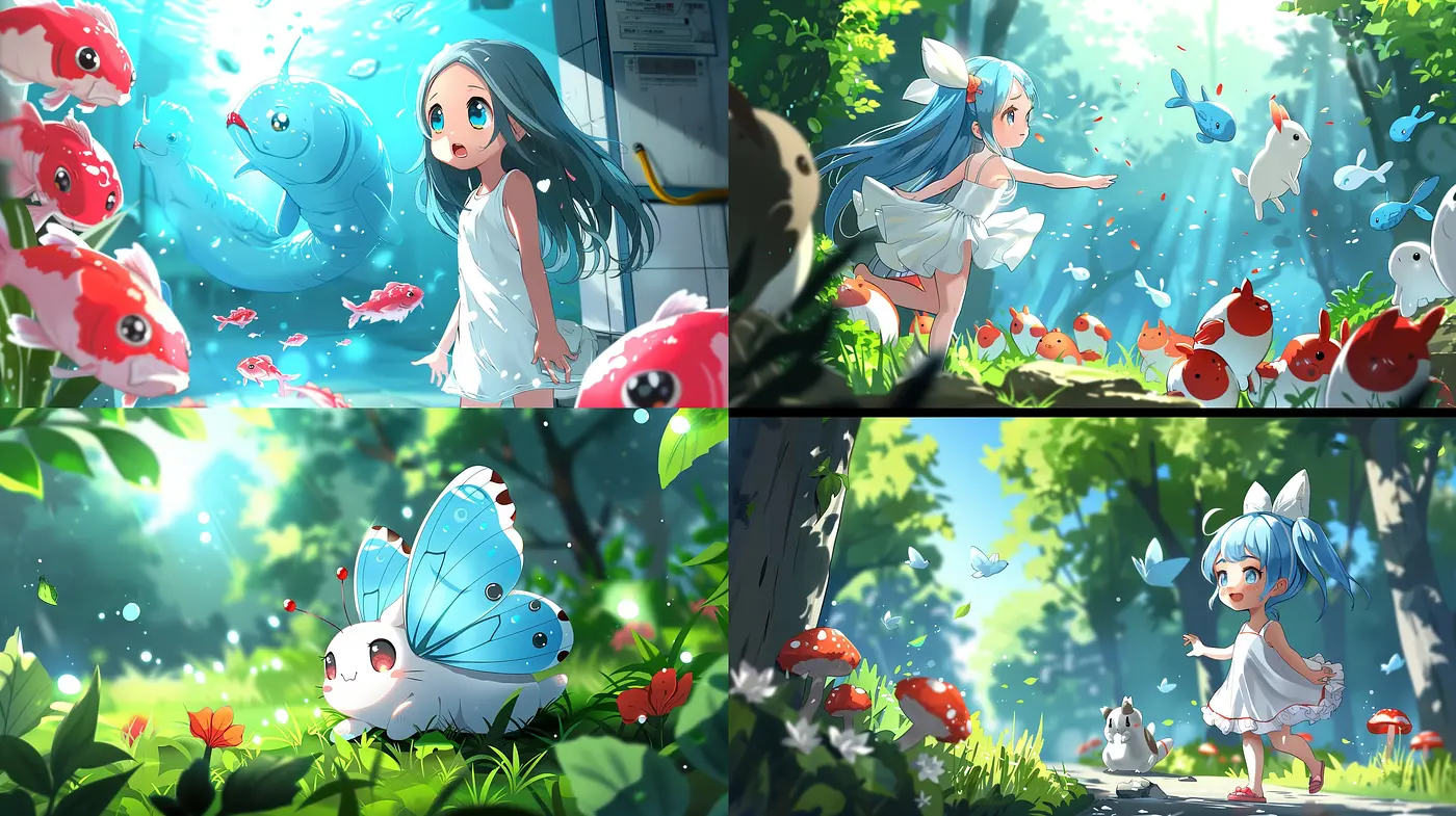 Serene Fantasy in a Pastel Wonderland: A Consistent Artistic Vision Across Varied Scenes - Midjourney sref style