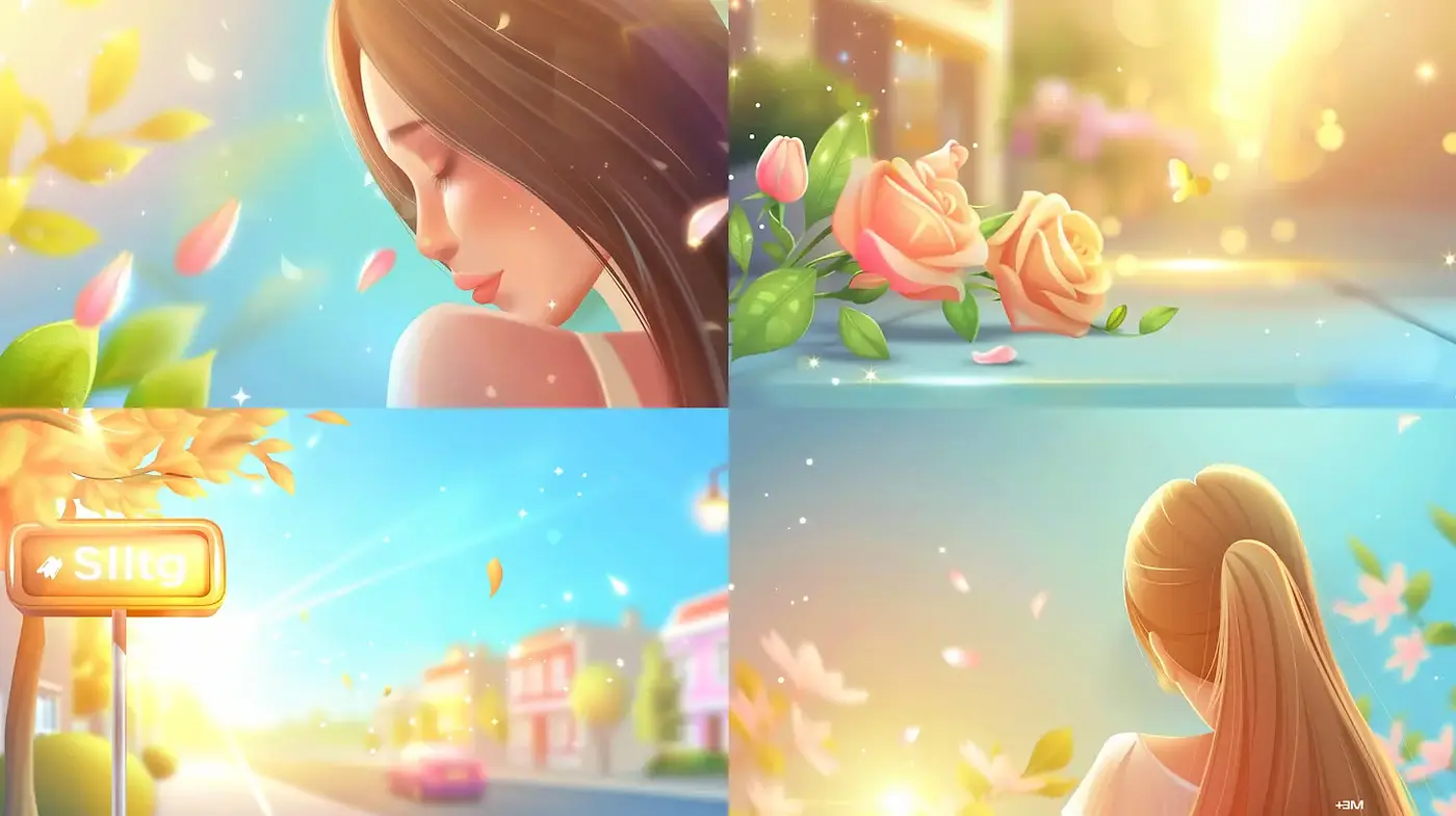 Soft, pastel-themed illustrations with a dreamy ambiance - Midjourney sref style