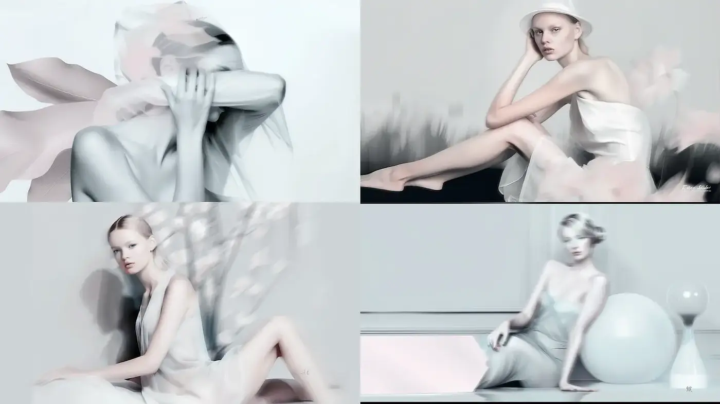 Ethereal and Dreamlike Fashion Aesthetic with a Soft Palette - Midjourney sref style