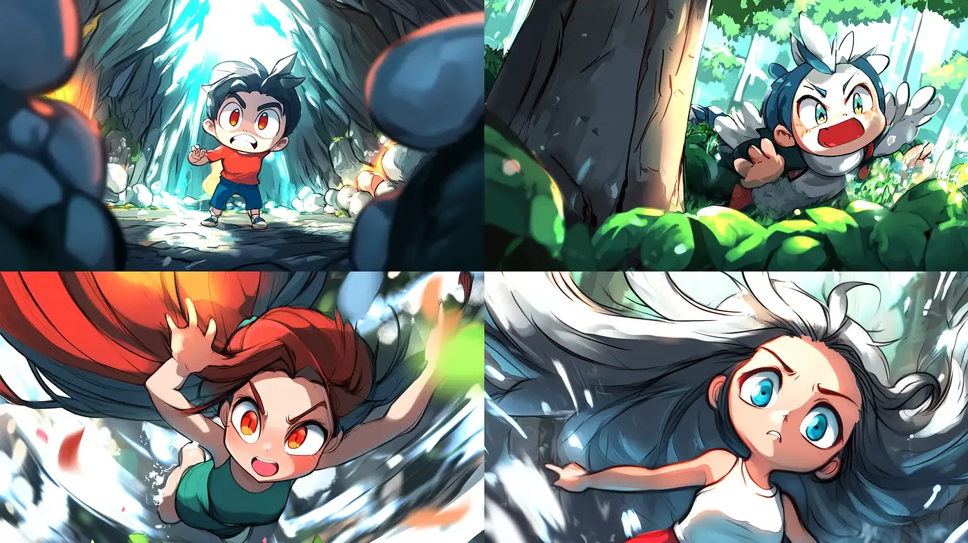 Energetic Anime-Inspired Dynamic Renderings with a Vivid Storybook Appeal - Midjourney sref style