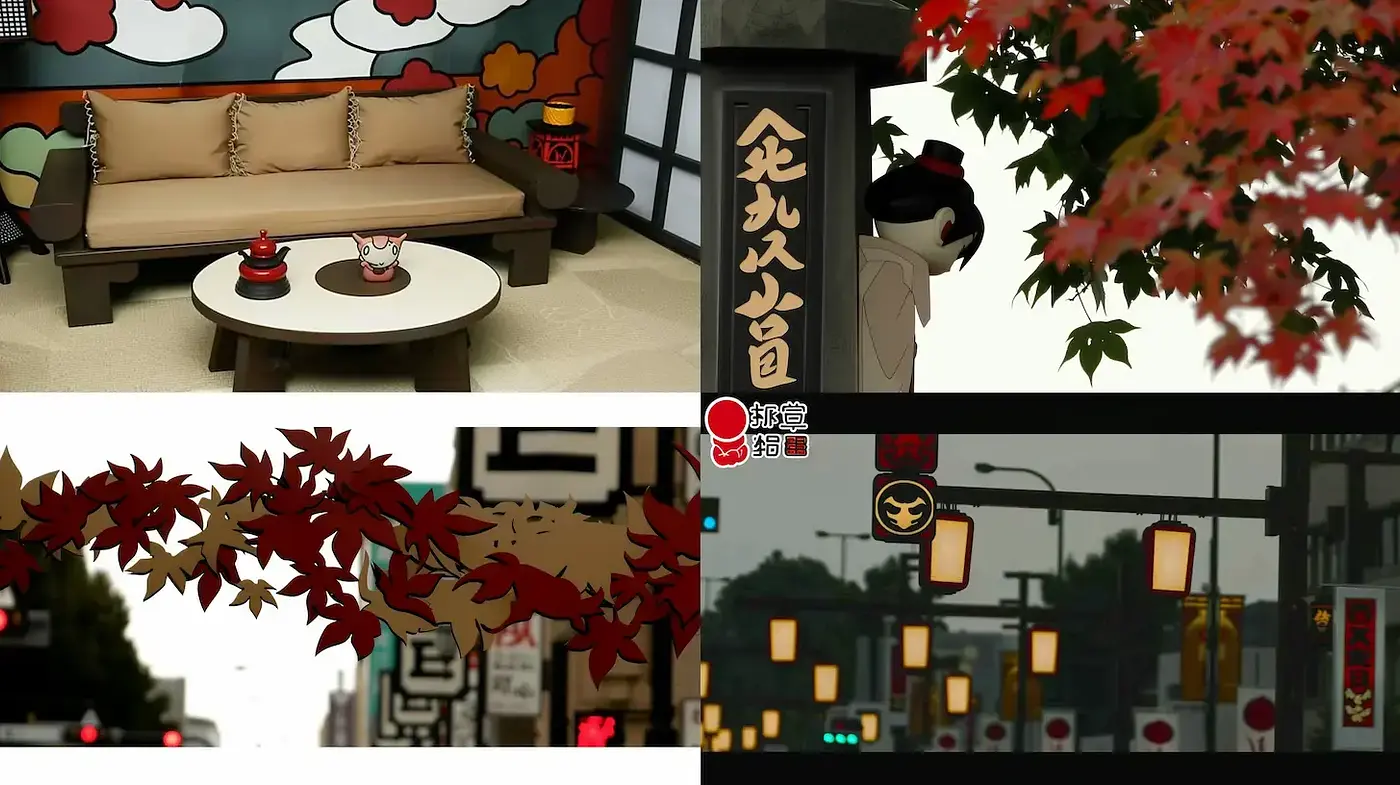 Dynamic Fusion of Contemporary and Traditional Japanese Aesthetics - Midjourney sref style
