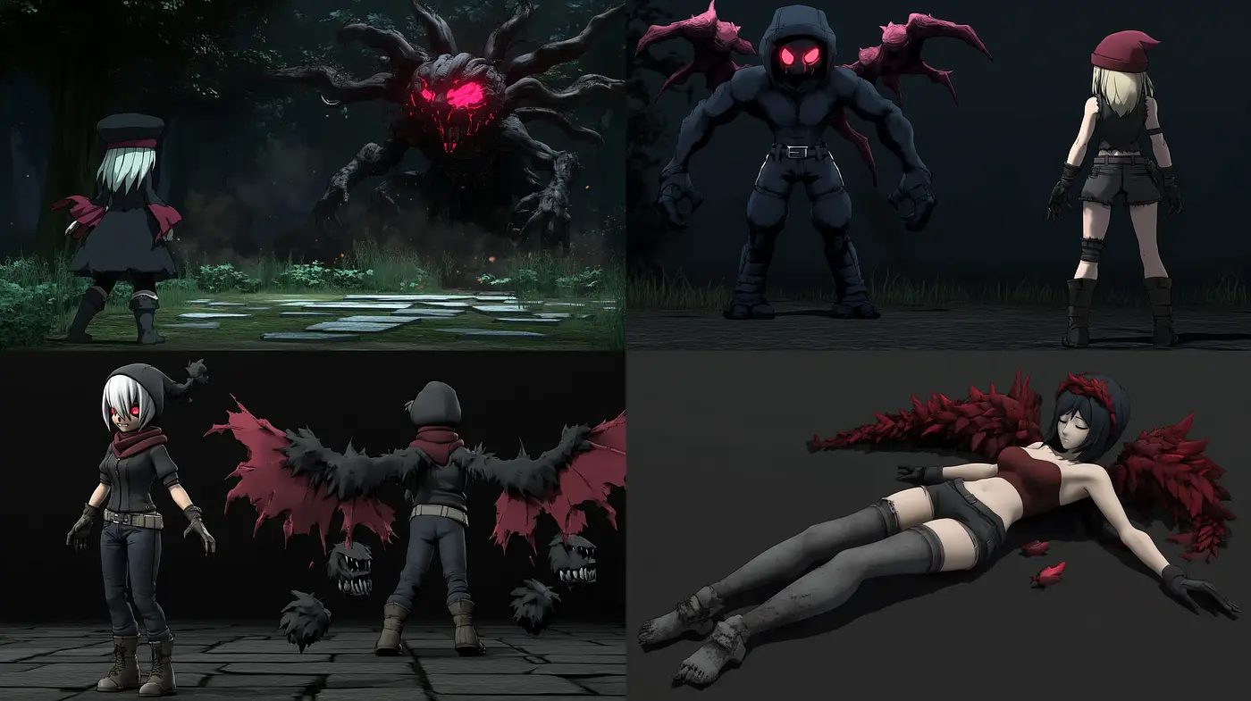 Synthesized Dark Fantasy Video Game Aesthetic - Midjourney sref style
