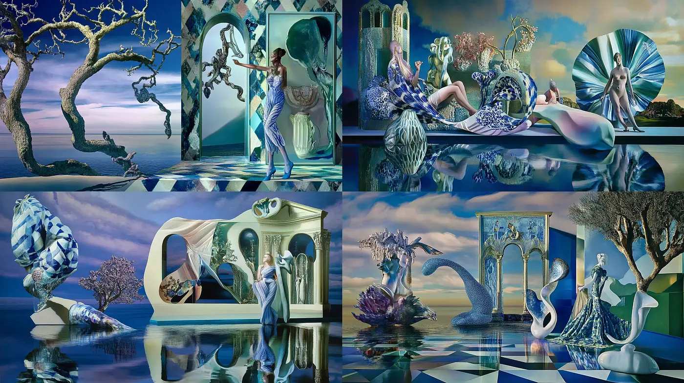 Surreal Dreamscapes with a Baroque Twist - Midjourney sref style