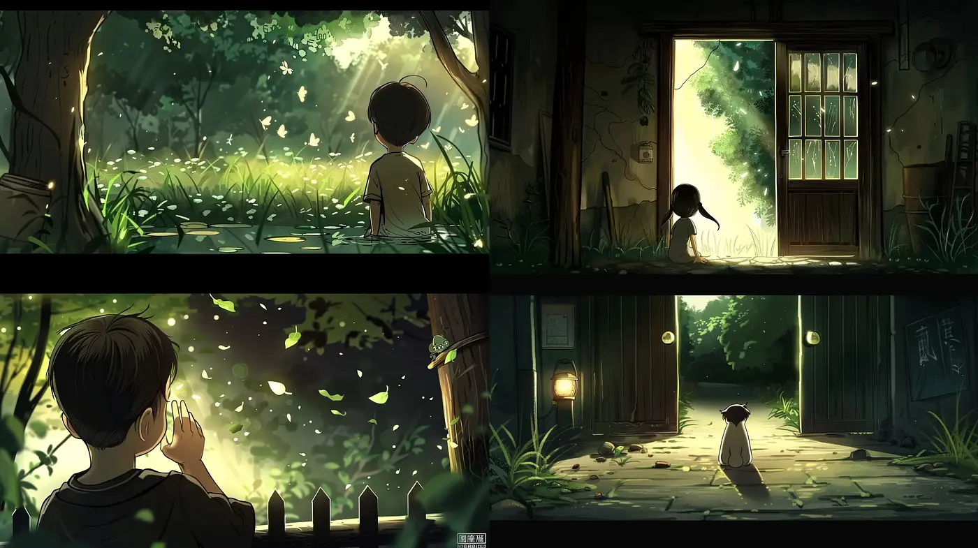 Luminescent Dreamscape in Anime Aesthetics - Midjourney sref style