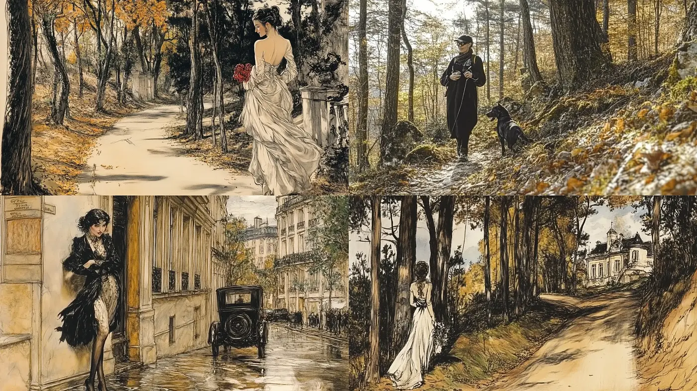Elegance of Yesteryears in Sepia Tones - Midjourney sref style