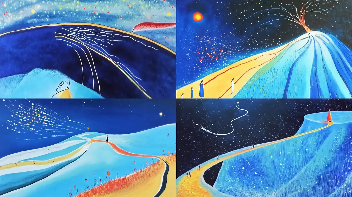 Starry Night Reverie: A Luminous Homage to Van Gogh's Vision - Midjourney sref style