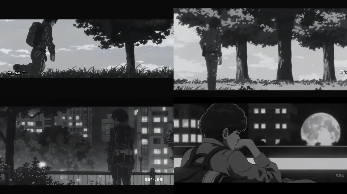 Thoughtful Urban Landscapes in Monochrome Art Style - Midjourney sref style