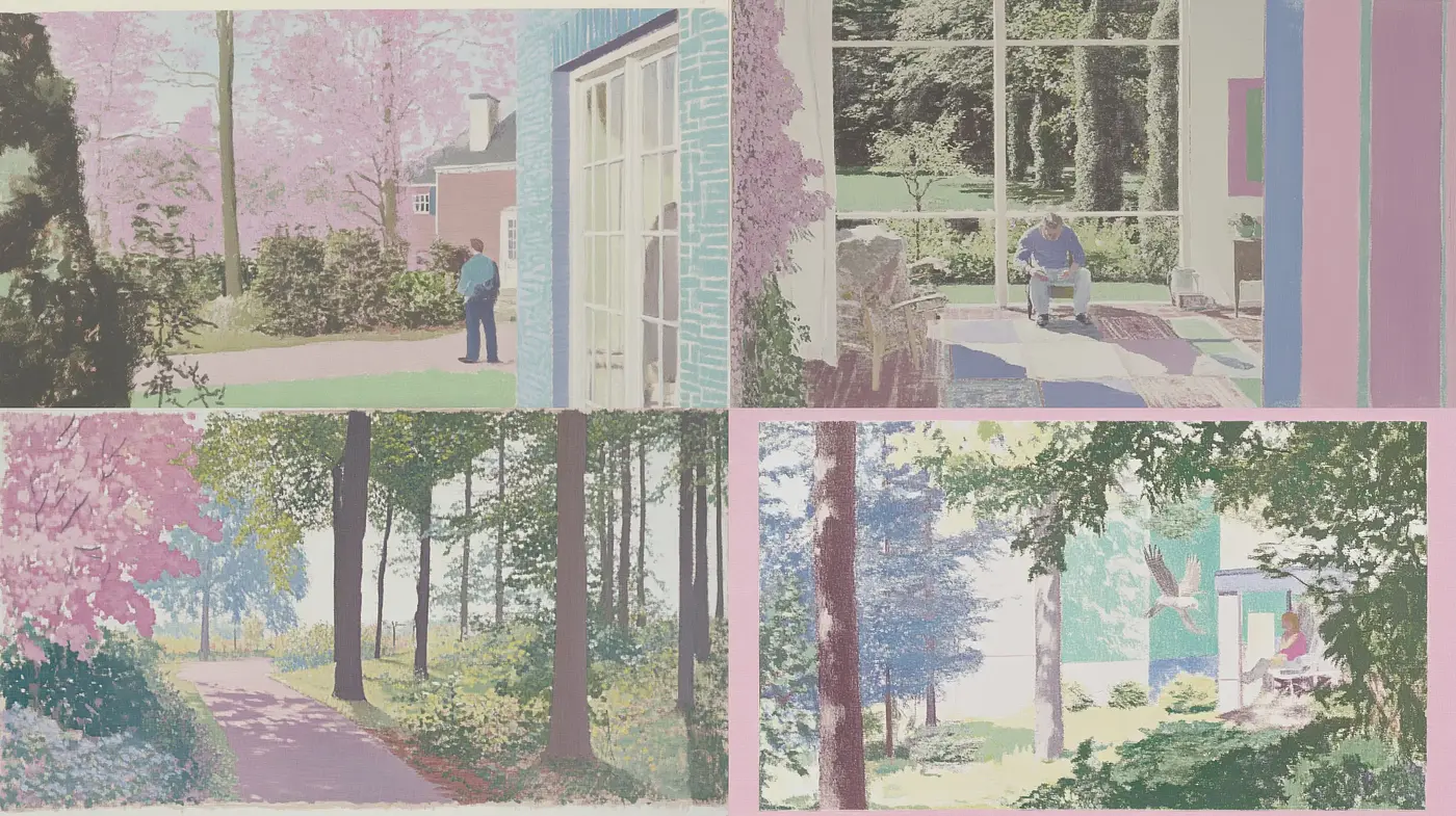 Pastel Serenity in a Dreamy Natural Setting - Midjourney sref style