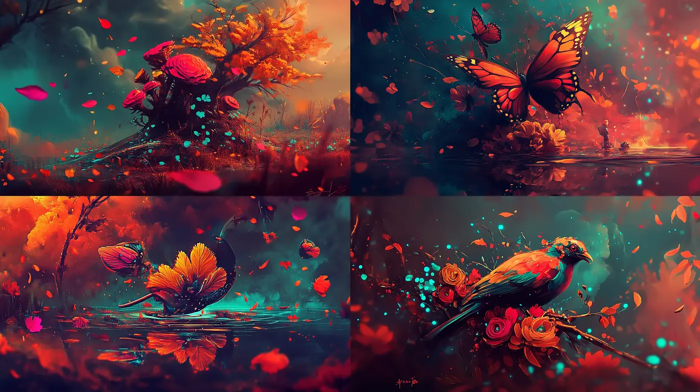 Luminous Dreamscape Fusion with Radiant Nature Motifs - Midjourney sref style