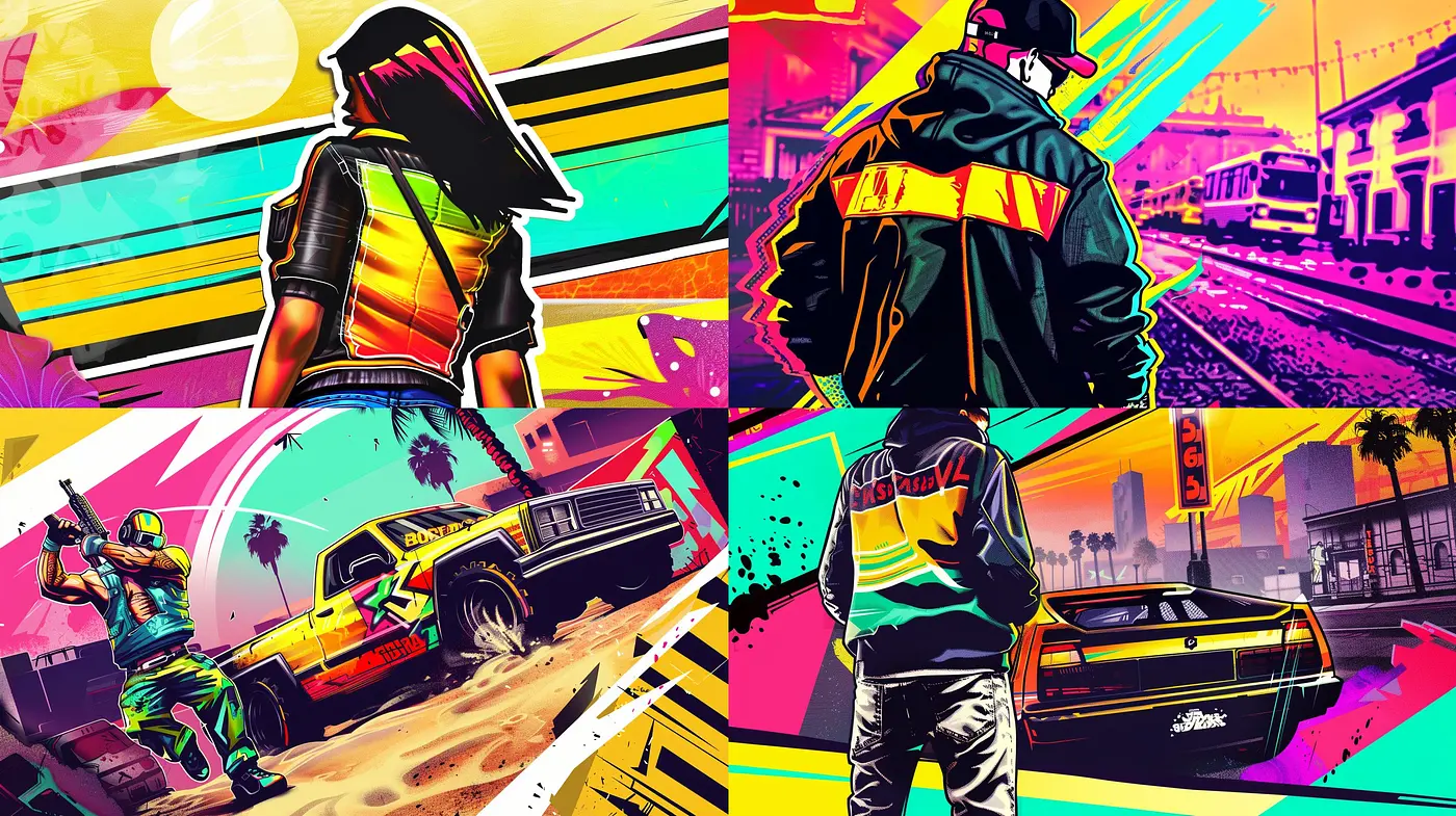 Retrofuturistic Synthwave Dreams: A Luminous Blend of Nostalgia and Neon - Midjourney sref style